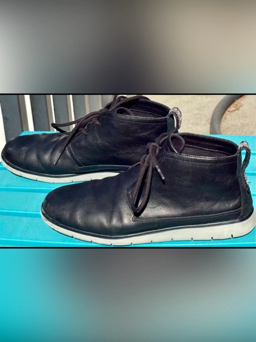 UGG Freamon Waterproof Chukka Boots Black Leather Men’s 10.5